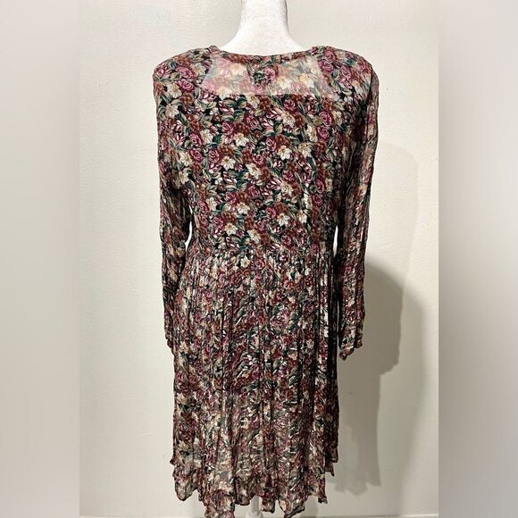 Starina floral dress vintage 90’s flared bohemian gipsy lightweight women’s S - Picture 3 of 4
